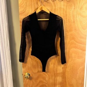 Sheer back bodysuit